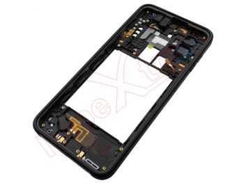 Carcasa Service Pack frontal / central con marco negro, pulsadores y lente de cámaras para Samsung Galaxy Xcover6 Pro, SM-G736